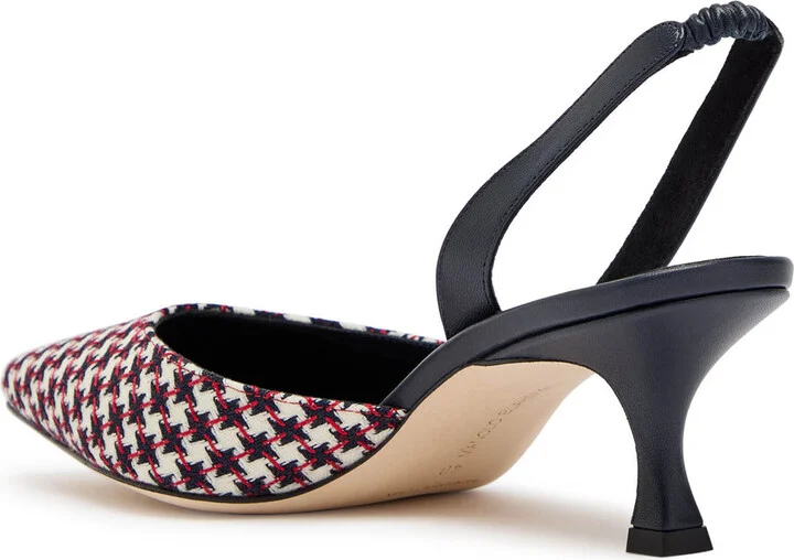Manolo Blahnik Carolyn 50 Houndstooth Slingback Pumps - Image 2
