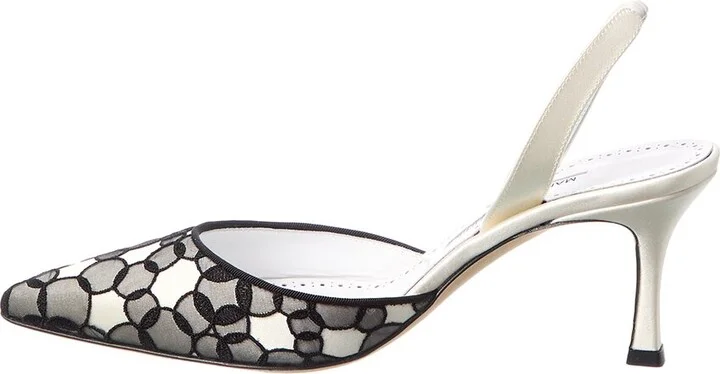 Manolo Blahnik Carolyne 70 Satin Slingback Pump - Image 2