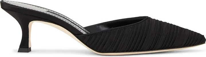 Manolo Blahnik Carolynemu 50 Mule in Black