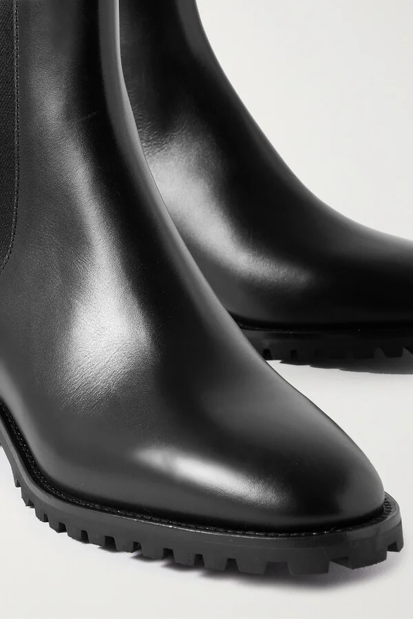 Manolo Blahnik - Chelata 30 Leather Chelsea Boots - Black - Image 4