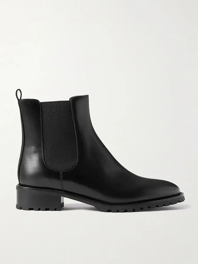 Manolo Blahnik - Chelata 30 Leather Chelsea Boots - Black