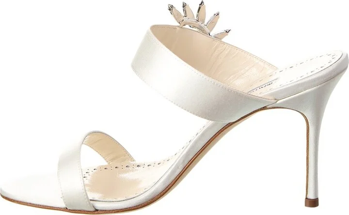 Manolo Blahnik Chivela 90 Satin Sandal - Image 2