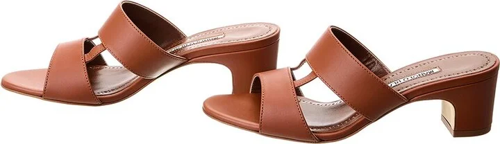 Manolo Blahnik Chus 50 Leather Sandal (Authentic Pre-Loved) - Image 2