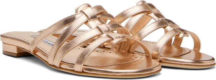 Manolo Blahnik Copper Riran Sandals - Image 4