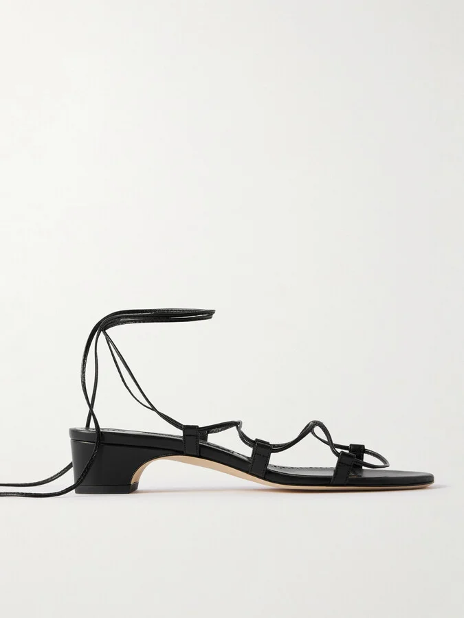 Manolo Blahnik - Dellasan 30 Leather Sandals - Black