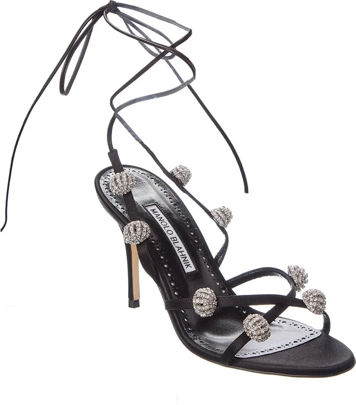 Manolo Blahnik Elsaka 90 Satin Sandal