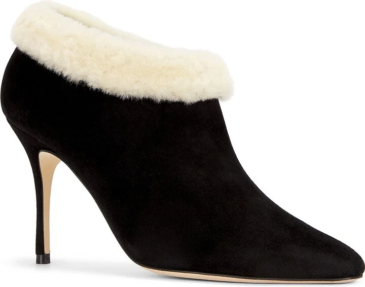 Manolo Blahnik Escaria 90 Suede Boot in Black - Image 2