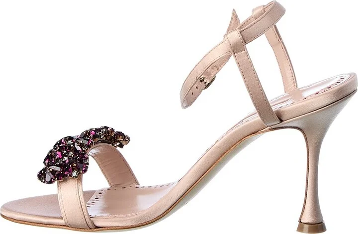Manolo Blahnik Finah 90 Satin Sandal - Image 2