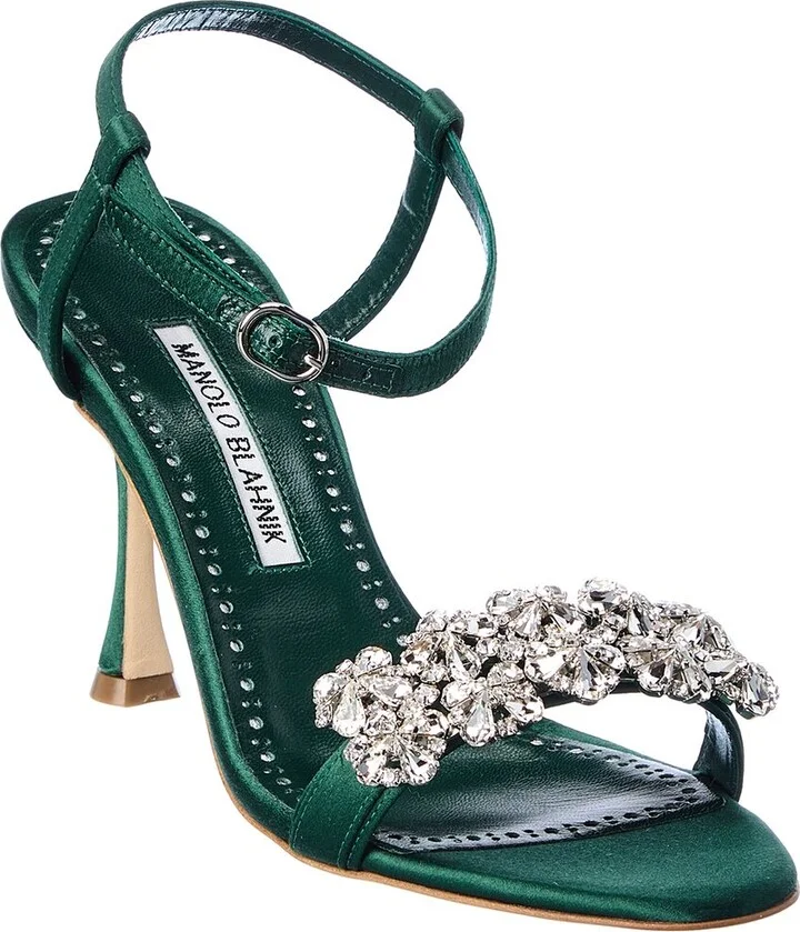 Manolo Blahnik Finah 90 Satin Sandal