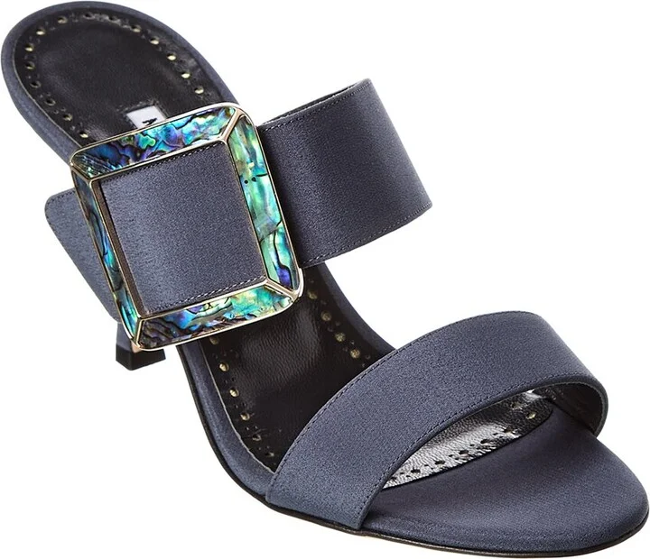Manolo Blahnik Gable 90 Silk Sandal