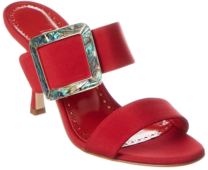 Manolo Blahnik Gable 90 Silk Sandal