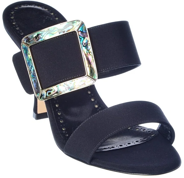 Manolo Blahnik Gable 90 Silk Sandal