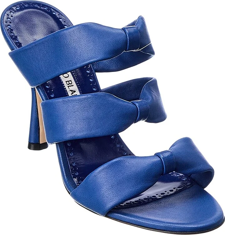 Manolo Blahnik Gyrica 105 Leather Sandal