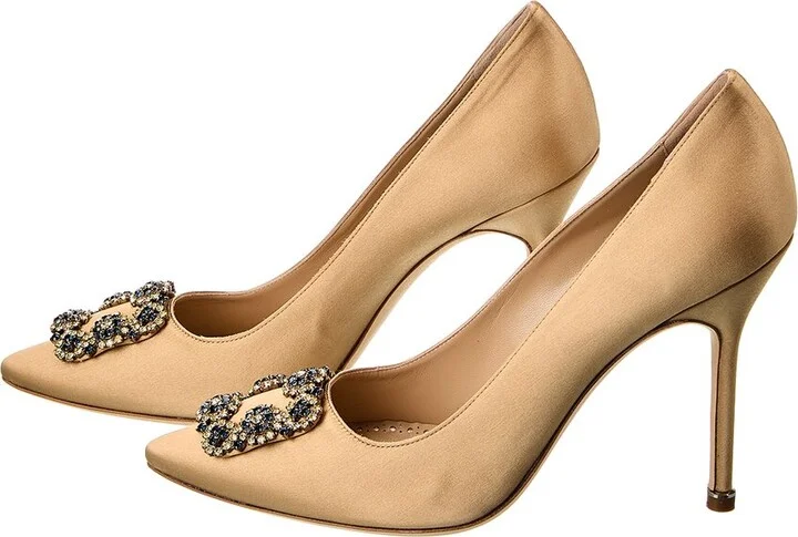 Manolo Blahnik Hangisi 105 Satin Pump (Authentic Pre-Loved) - Image 2