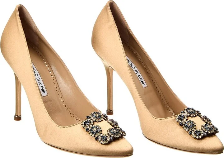 Manolo Blahnik Hangisi 105 Satin Pump (Authentic Pre-Loved)