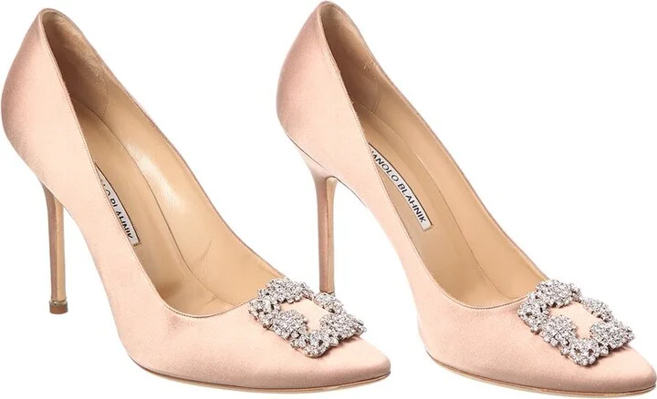 Manolo Blahnik Hangisi 105 Satin Pump (Authentic Pre-Loved)