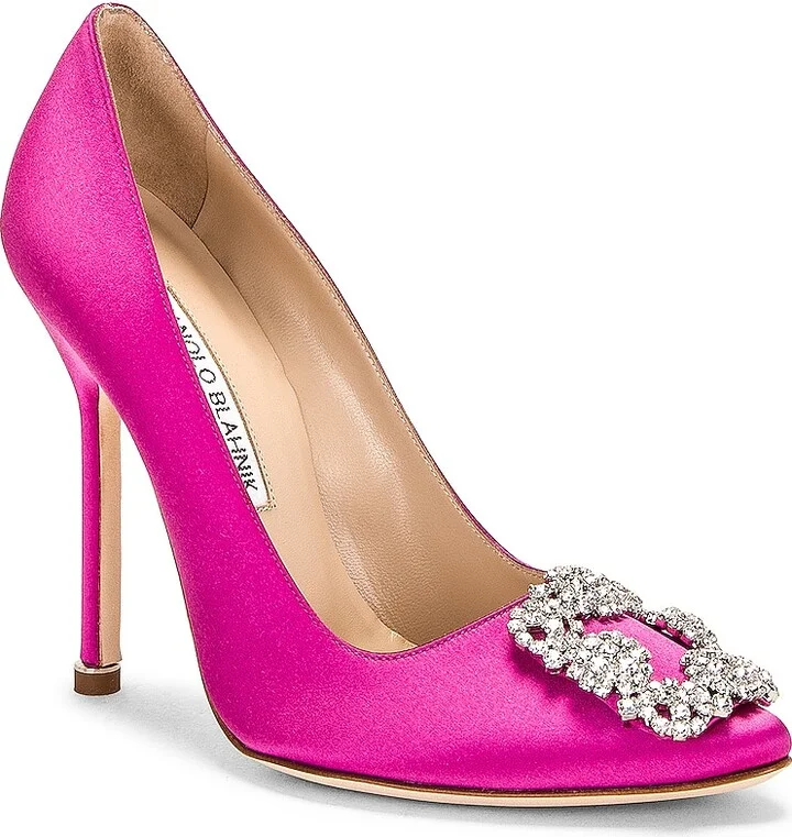 Manolo Blahnik Hangisi 115 Pump in Fuchsia - Image 2