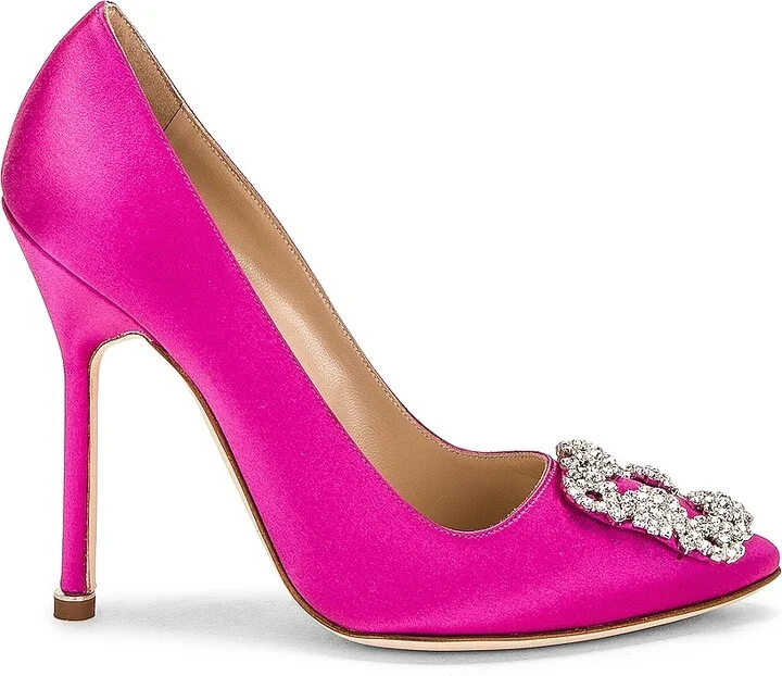 Manolo Blahnik Hangisi 115 Pump in Fuchsia