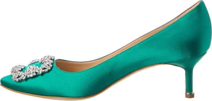 Manolo Blahnik Hangisi 50 Satin Pump - Image 2