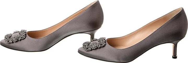 Manolo Blahnik Hangisi 50 Satin Pump (Authentic Pre-Loved) - Image 2