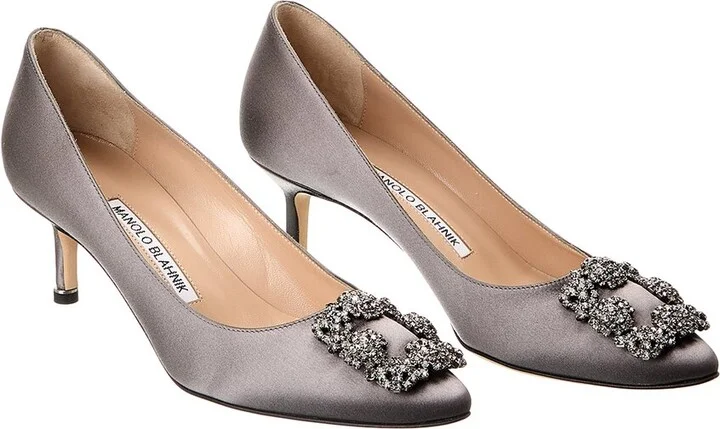 Manolo Blahnik Hangisi 50 Satin Pump (Authentic Pre-Loved)