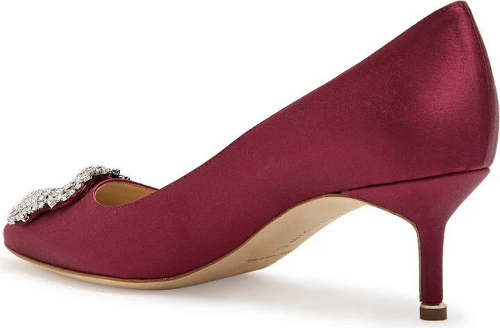 Manolo Blahnik Hangisi 50 Satin Pumps - Image 2