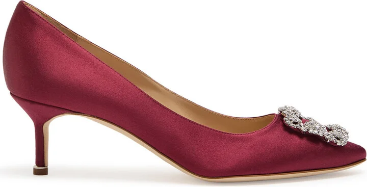 Manolo Blahnik Hangisi 50 Satin Pumps