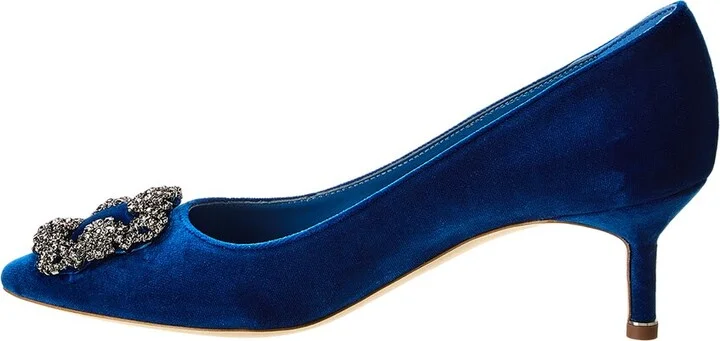 Manolo Blahnik Hangisi 50 Velvet Pump - Image 2