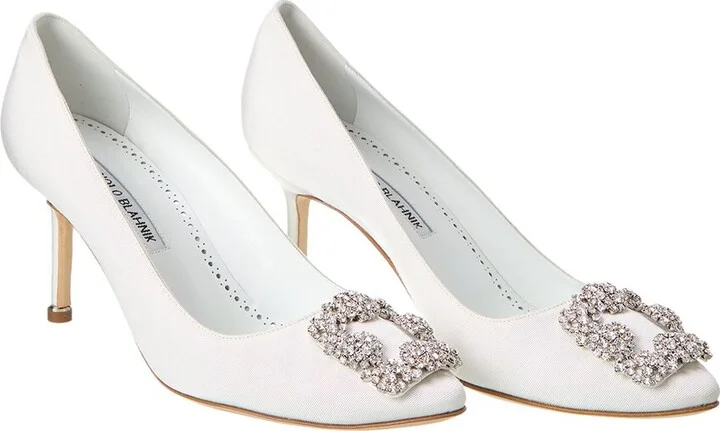 Manolo Blahnik Hangisi 70 Grosgrain Pump (Authentic Pre-Owned)