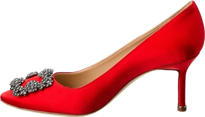 Manolo Blahnik Hangisi 70 Satin Pump - Image 2