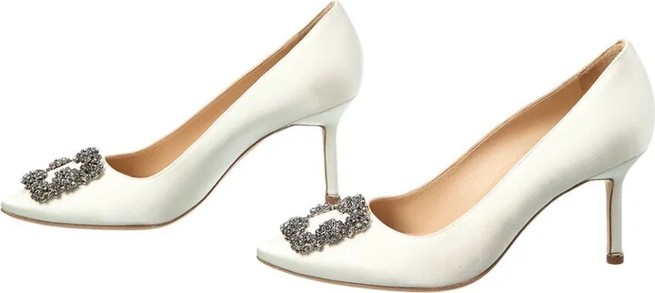 Manolo Blahnik Hangisi 70 Satin Pump (Authentic Pre-Loved) - Image 2