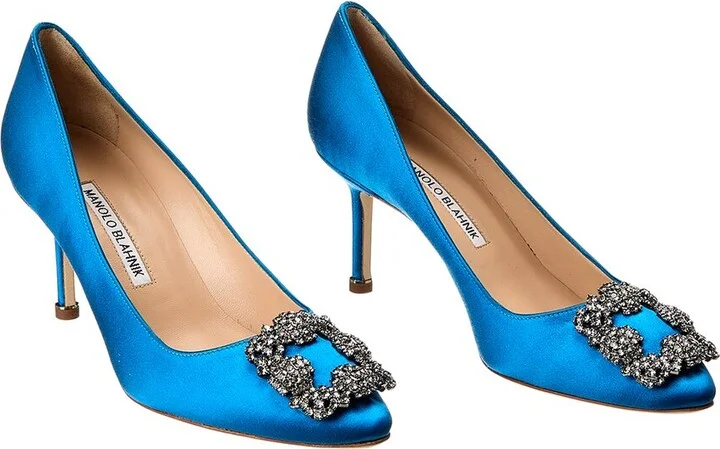 Manolo Blahnik Hangisi 70 Satin Pump (Authentic Pre-Loved)