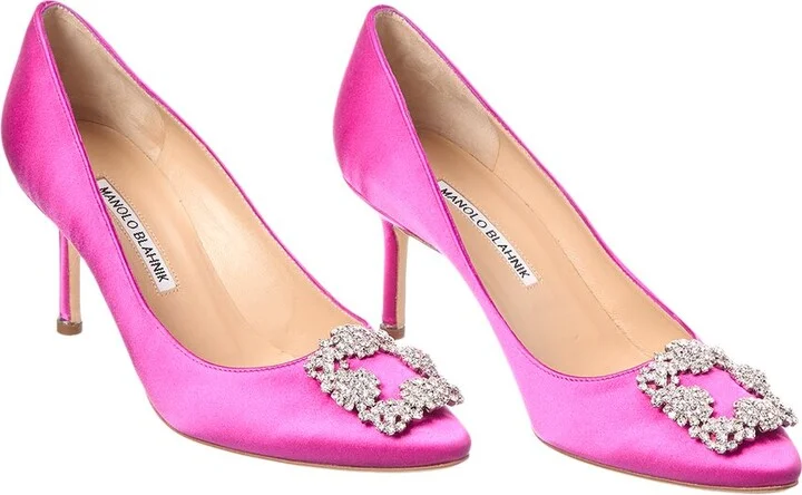 Manolo Blahnik Hangisi 70 Satin Pump (Authentic Pre-Loved)
