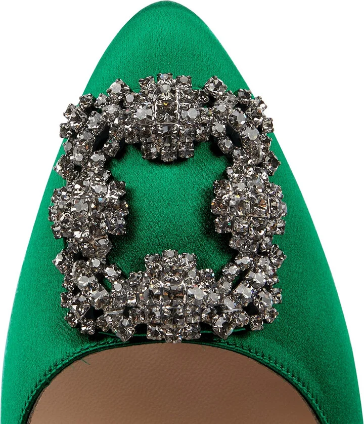 Manolo Blahnik Hangisi 70 Satin Pumps - Image 4