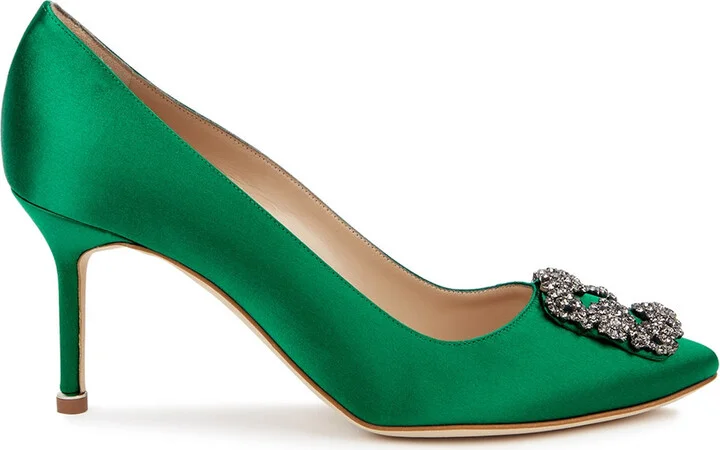 Manolo Blahnik Hangisi 70 Satin Pumps
