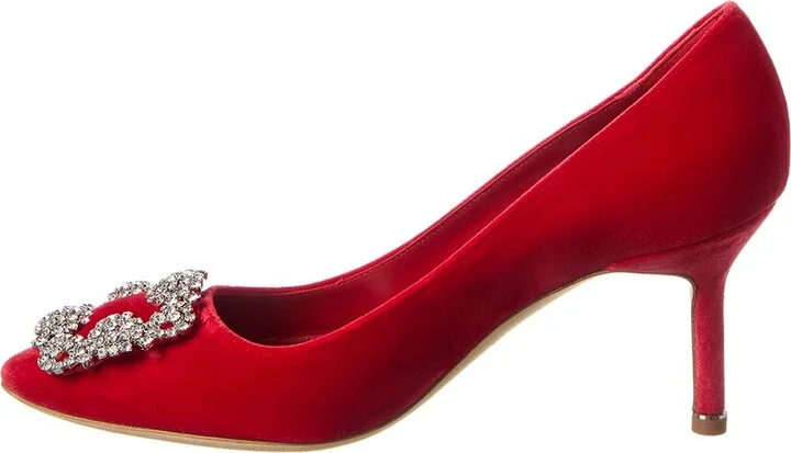 Manolo Blahnik Hangisi 70 Velvet Pump - Image 2