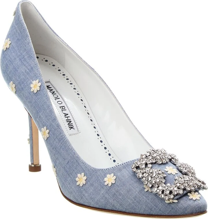 Manolo Blahnik Hangisi 90 Chambray Pump