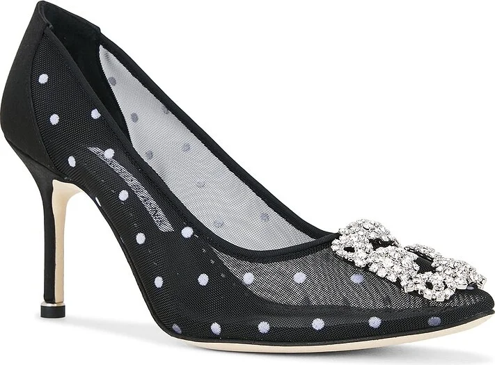 Manolo Blahnik Hangisi 90 Pump in Black - Image 2