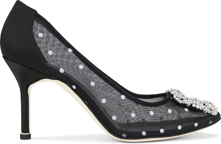 Manolo Blahnik Hangisi 90 Pump in Black