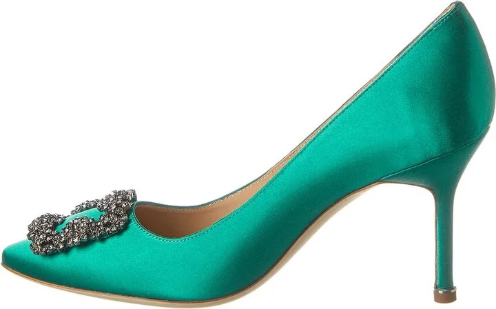 Manolo Blahnik Hangisi 90 Satin Pump - Image 2