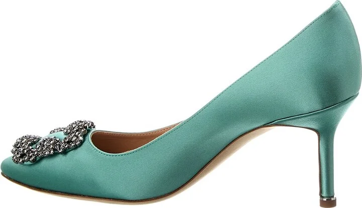 Manolo Blahnik Hangisi 90 Satin Pump - Image 2