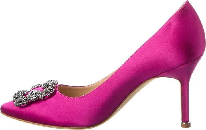 Manolo Blahnik Hangisi 90 Satin Pump - Image 2