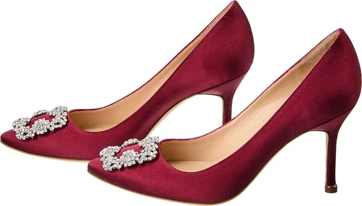 Manolo Blahnik Hangisi 90 Satin Pump (Authentic Pre-Loved) - Image 2