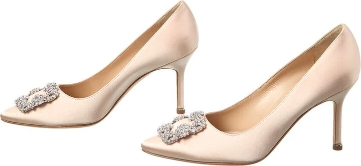 Manolo Blahnik Hangisi 90 Satin Pump (Authentic Pre-Loved) - Image 2