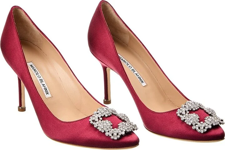 Manolo Blahnik Hangisi 90 Satin Pump (Authentic Pre-Loved)