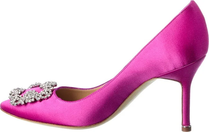 Manolo Blahnik Hangisi 90 Satin Pumps - Image 2