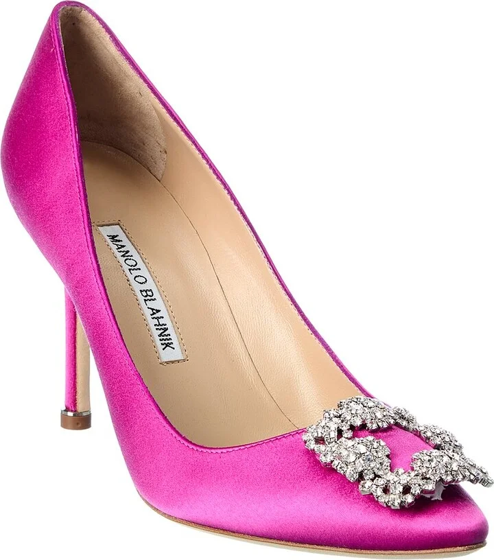 Manolo Blahnik Hangisi 90 Satin Pumps