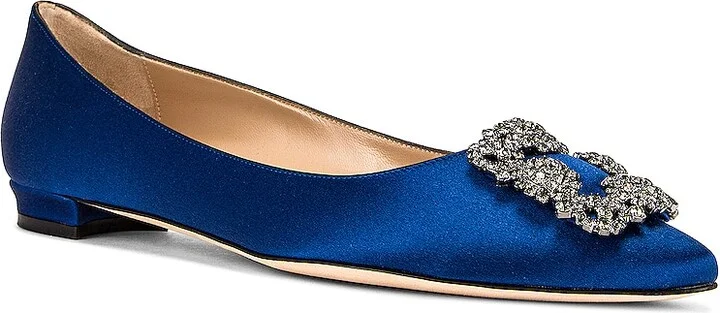 Manolo Blahnik Hangisi Flat in Blue - Image 2