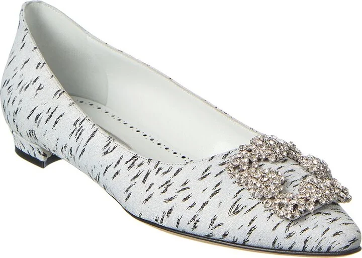 Manolo Blahnik Hangisi Jacquard Flat