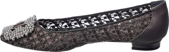 Manolo Blahnik Hangisi Lace Flat - Image 2